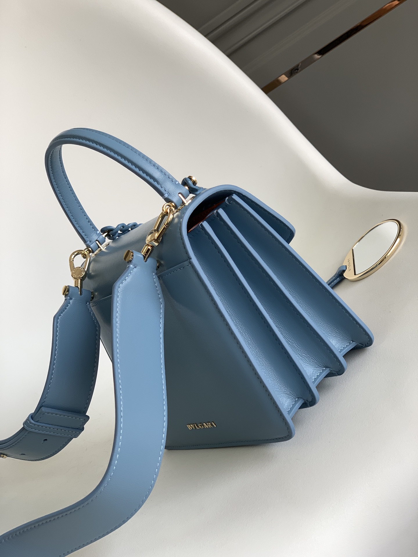 Bvlgari Serpenti Forever Mini Top Handle Blue